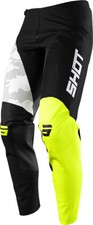 PANTALONI PANT CROSS ENDURO SHOT CONTACT CAMO NEON YELLOW NERO GIALLO FLUO TG 42