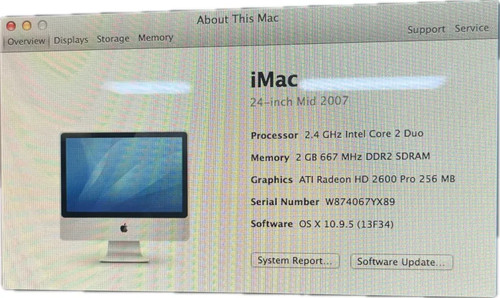 Apple imac mid 2007 core - imac,