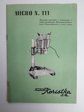 Libretto D'Istruzione Microscopio Micro N.111 Fratelli Koristka 