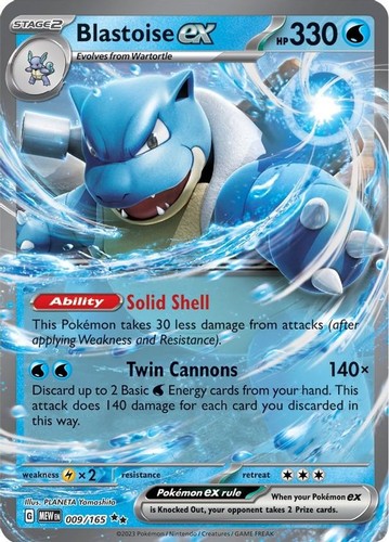 Blastoise 009 165 - blastoise, ex