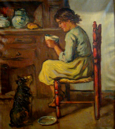 Jeune femme buvant bol sous - femme,