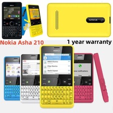 Nokia Asha 210 2G sbloccato QWERTY tastiera Bluetooth Wifi doppia SIM telefono classico