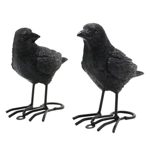 Lifelike decoration crows set - lifelike,