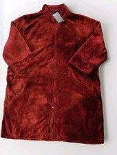 Morbido e coccoloso rosso donna taglie forti 2X accappatoio casa zip salotto peluche comodo