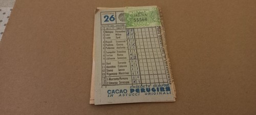 Schedina totocalcio 1957 - schedina,