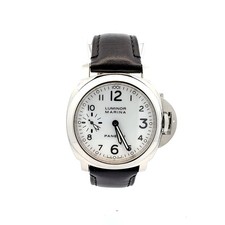 Panerai PAM00113 Luminor Base 44mm Quadrante Bianco Set Completo Scatola Documenti 08/2008 Pulito