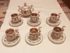 Servizio Da Caffè In Porcellana Di Capodimonte 6 tazzine + piattini +zuccheriera