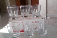 6 Bicchieri acqua vetro Luigi Bormioli OPACIZZATI USATI RICICLO glass Ruined