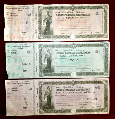 Buono postale fruttifero lira - buono,