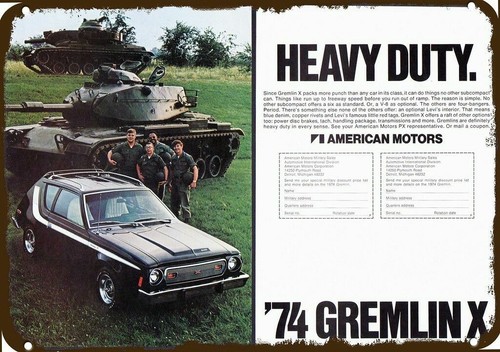 1974 amc gremlin auto - amc, x