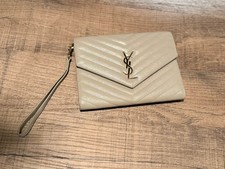 Pochette Cassandre in Pelle YSL Originale Grigio/beige Yves Saint Laurent