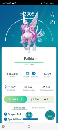 Pokemon trade palkia - go,