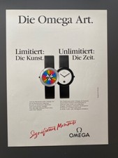 Omega Art Collection Max Bill Lohse Talman 1988 Vintage Watch Pubblicità Pubblicità