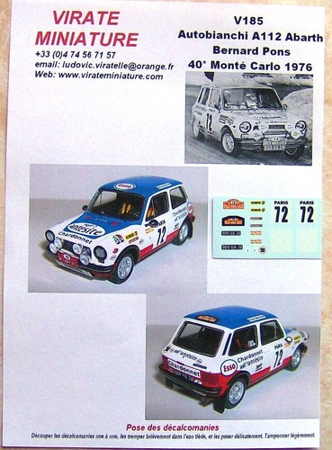 V185 autobianchi a112 - v185,