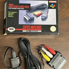 Super Nintendo SNES Cavo Stereo Audio Video GIG  PAL