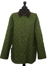 Barbour giacca trapuntata uomo XXL 2XL verde tinta unita leggera