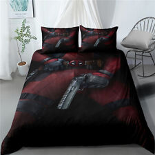 Set Copripiumino Singolo Matrimoniale King Super King Letto Deadpool Gun Federa