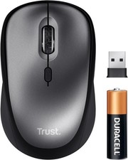Trust Mouse Wireless Silenzioso, Batteria Inclusa, per Wireless Singolo, Nuovo Nero 