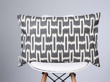 Copricuscino ikat cotone - ikat, nero