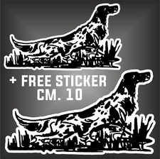 adesivo setter inglese dog hund aufkleber autocollant + 1 FREE STICKER CM. 10