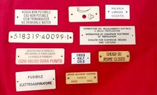 Lotto di 10 Targhe Carrozze Treni FS Ferrovie dello Stato Anni 70/80