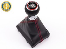 Pomello Leva del Cambio per Audi A6 4F C6 Manuale 6 Marce Pelle con Cuffia