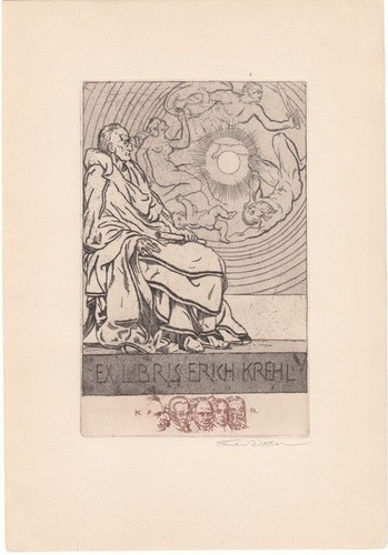 Exlibris bookplate radierung - exlibris,