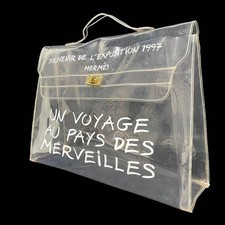 Borsa a mano HERMES Kelly trasparente