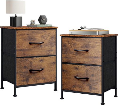 Comodino rustico marrone - , 2