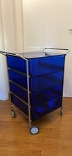 Carrello kartell blu cobalto - carrello,