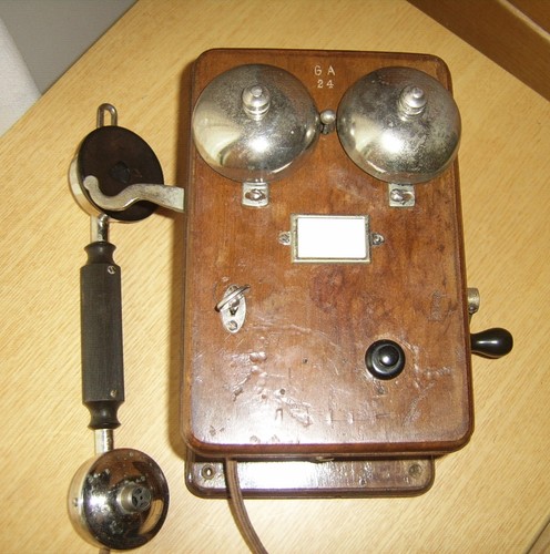 Antico telefono legno - antico,