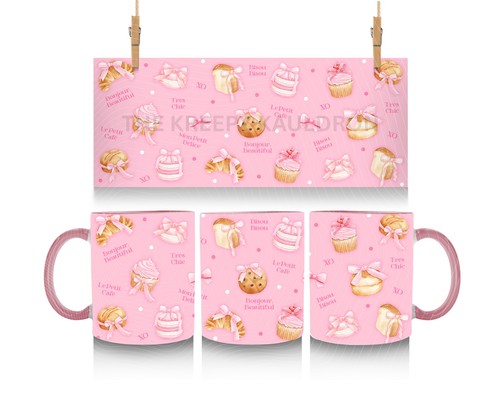 Tazza fiocchi rosa - 11, oz