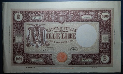 Repubblica italiana 1000 - 1000, lire