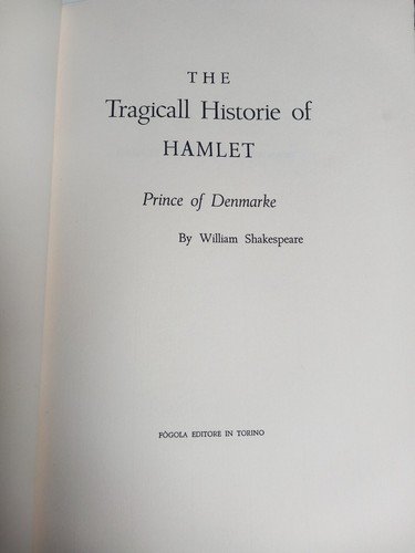 Shakespeare hamlet fogola - hamlet.,
