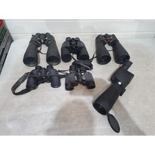 Lotto misto di varie marche binocoli e cannocchiale nero compatto - per ricambi