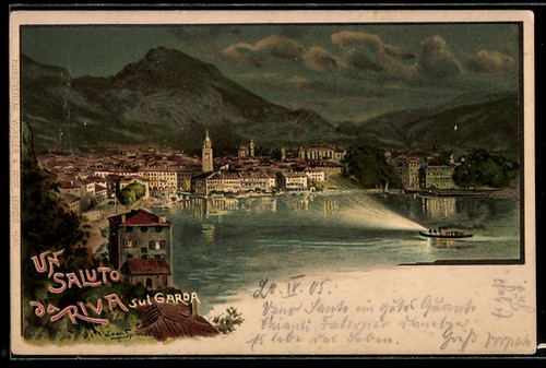 Litografia riva sul garda - litografia,