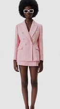 GIACCA BLAZER LUNGA ROSA TWEED