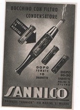 Pubblicità vintage SANNICO BOCCHINO SIGARETTE SMOKE old advert werbung publicitè
