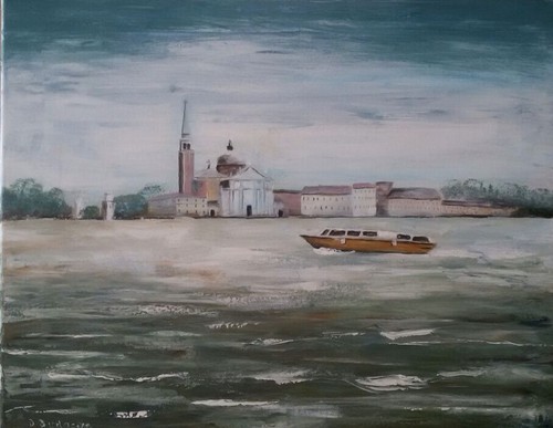 Venezia tela 50x70 dipinto - venezia,