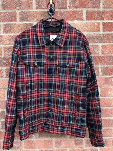 Zara shacket uomo check - check, taglia