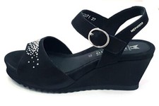 MEPHISTO - SANDALO DONNA IN NABUK CON ZEPPA GABY SPARK  BLACK SOLO N. 37