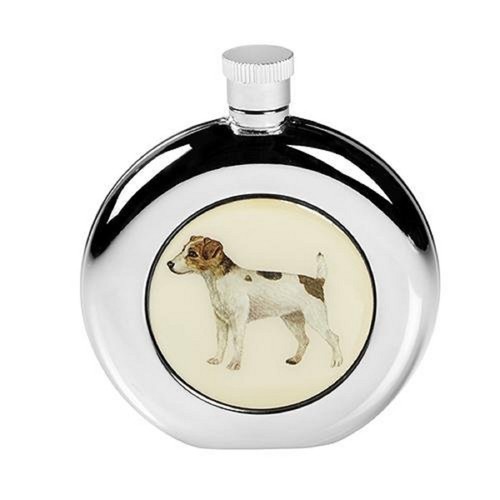 Jack russell hip flask 5oz - flask,