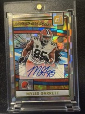 2025 Panini Donruss Myles Garrett Action-All-Pros Autografo 5/25 SSP Browns