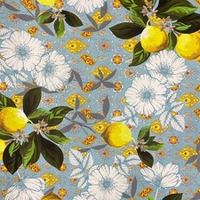 Tela Cerata Tovaglia Limoni Estate Fiori B6025-02 Angolare Rotondo Ovale