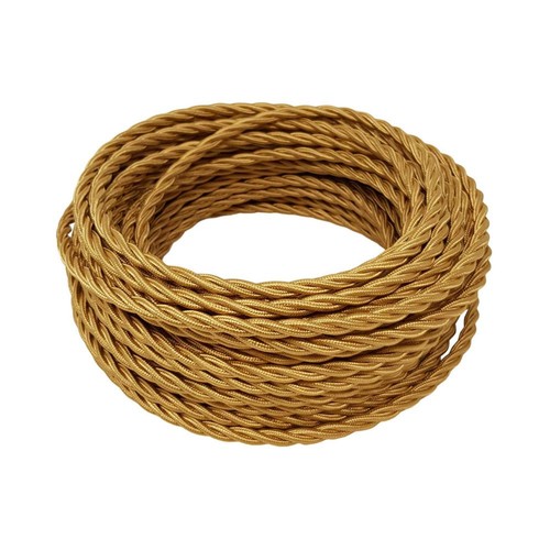 Cavo treccia 3x2 oro fieno - cavo,