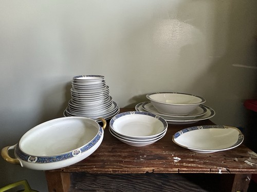 Limoges france set blue - france,