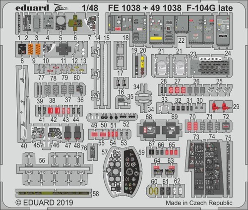 Mw22 eduard fe1038 - f-104g, set