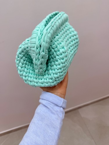 Clutch bag verde acqua fatta - bag, a