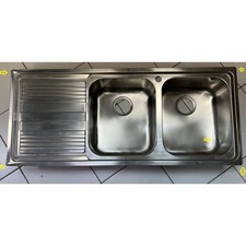 CON DIFETTI -FRANKE O-LLX621SX LAVELLO 2 VASCHE GOCCIOLATOIO A SINISTRA INOX