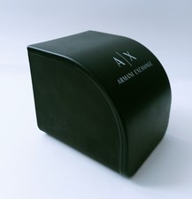 AX ARMANI solo SCATOLA rigida CUSTODIA Nera per OROLOGIO Plastica VELLUTO 